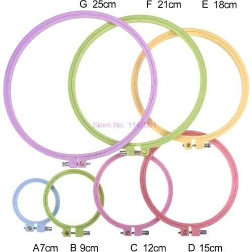 1000pcs Embroidery Hoops Random Color Hand Sewing Accessories Embroidered Hoop Circles Frame Ring Embroidered Stretch Tool