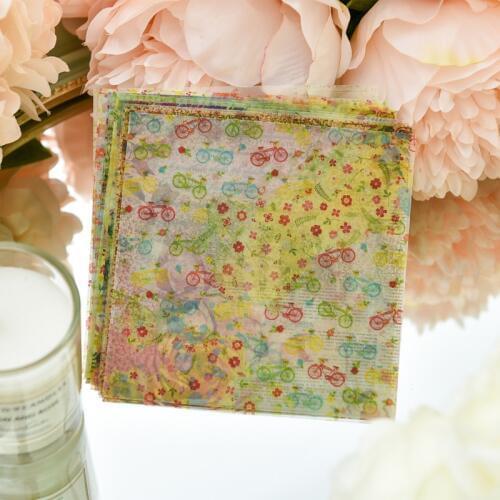 YPP CRAFT 12pcs Lovely Background Pattern Vellum Paper Stickers for Scrapbooking Happy Planner/Card Making/Journaling Project