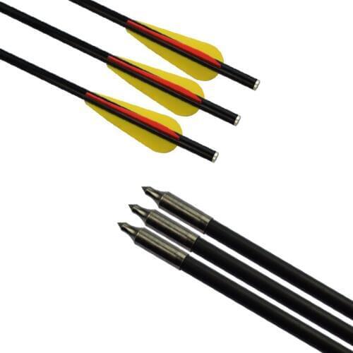 18 inch Archery Fiberglass Crossbow Bolts Arrow Flat Nock for Archery Shooting Beast Archery Bow Outdoor
