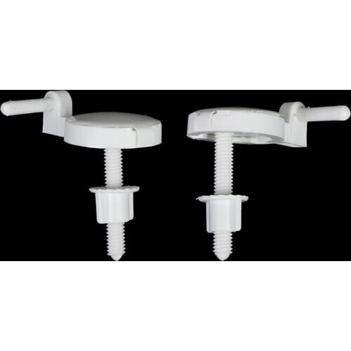 2pcs Plastic Toilet Seat Screws Fixings Fit Toilet Seats Hinges Repair Tools Mounting Screws Household Gadgets PP Board