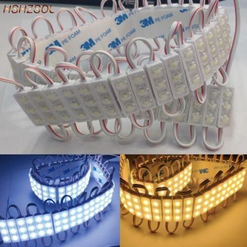 20pcs High-power 3 LED Modules injection LED bar light white warmwhite module Waterproof for decoration Advertising backlight