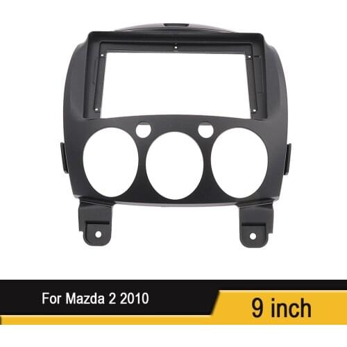 2DIN Car Stereo DVD Radio Fascia For Mazda 2 2010 Audio Player Panel Adapter Frame Dash Mount Installation Kit
