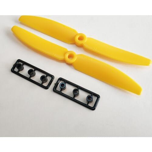 4pcs 5030 Propeller 5*3 Yellow Props 2-Blade CW/CCW Prop for QAV250 Helicopter RC Model Parts (2Pair)