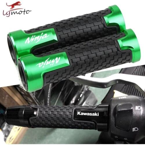 Motorcycle 7/8" 22mm CNC Aluminum Handle Bar Grips Racing Handlebar Grip For KAWASAKI Ninja 250/R 300R 400 650R 1000 2008-2019