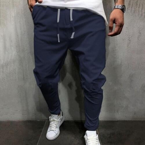 Men Pants with Drawstring Breathable Solid Color Cotton Linen Stretch Elastic Trousers mens pants fashions men outdoor штаны 3XL
