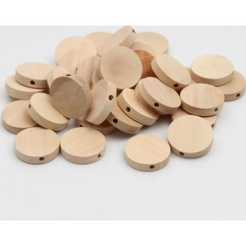 30pcs Natural Wood Beads Jewelry For Baby Puzzle DIY Kids Toys&Pacifier Clip Spacer Beading Wooden Beads
