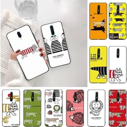 CUTEWANAN Lisa Larson Phone Case Cover For Oppo A5 A9 2020 Reno2 z Renoace 3pro Realme5Pro