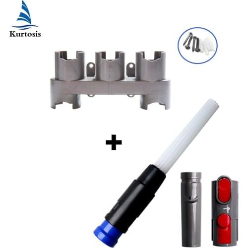 Storage Bracket Holder Cleaning Tool Attachment Brush Adaptor Set Replacement for Dyson V8 V10 V7 Vacuum Cleaner Accessories