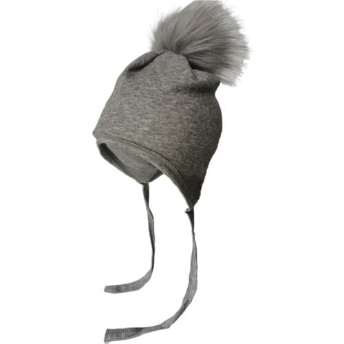 Baby Autumn Winter plush Earmuffs Warm Children pom pom Cotton kids Hat baby boy girl accessories beanie 6 months to 2 years