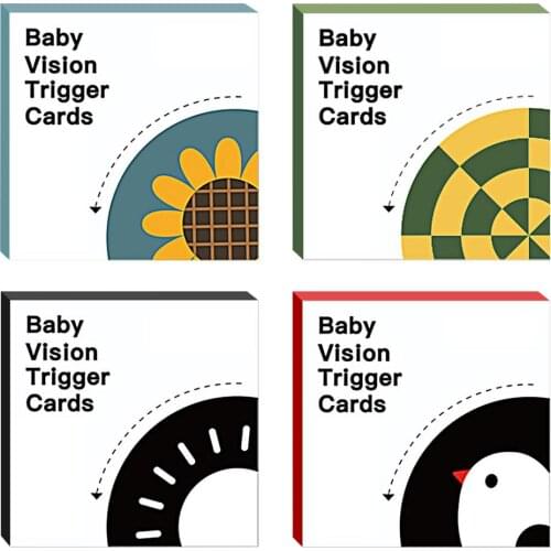 Baby Visual Stimulation Card Toys High Contrast Flashcards Black And White Cards Learning Early Education Toys