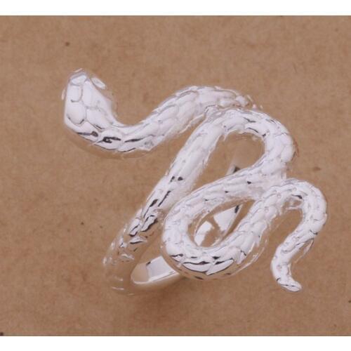 Top quality silver plated snake ring jewelry cool Halloween party gift hot