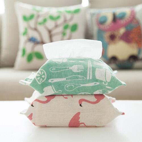 Nordic Style Car Tissue Box Cover Cotton Napkin Holder Towel Paper Case Storage Wedding Home Decoration Kitchen Accessories