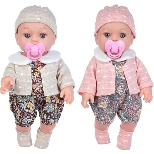 12 Inch Bald Head Reborn Doll White Baby Creative Full Body Vinyl Rebirth Doll for Children Infant Appeasement Toys