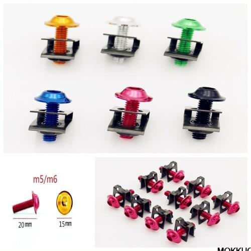 Motorcycle 6mm 5mm Screw Fairing BoltS Clip Nuts BOLT FOR SUZUKI GSX750 GSX1000 GSX1250 GSX1400 GSX650F GSXR