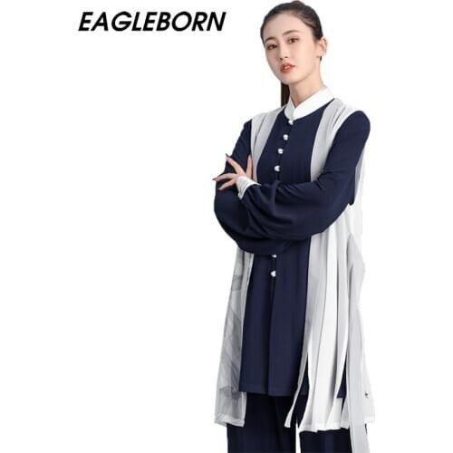 New Spring Autumn Tai Chi Clothing Show Men Women Team Martial Arts Competition Qigong Three-piece Suit Chinese Style Tai Chi