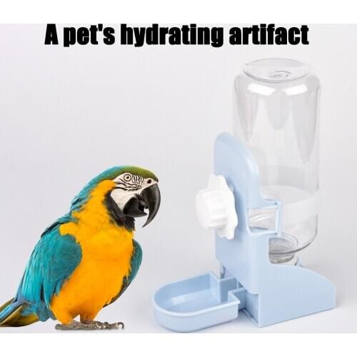 500ML Parrot Bird Drinker Food Automatic Feeder Bowl Hanging Water Drinking Dispenser Pet Supplies for Pigeon Rabbit Cat Dog