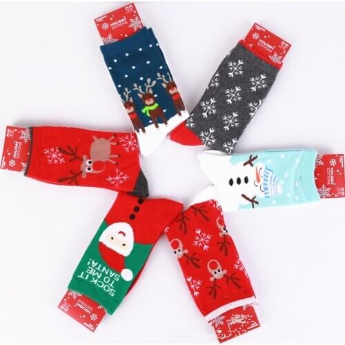 Christmas socks Noel 1 pair of Santa Claus cotton snowman Christmas decorations for home Christmas gifts New Year gift 2020