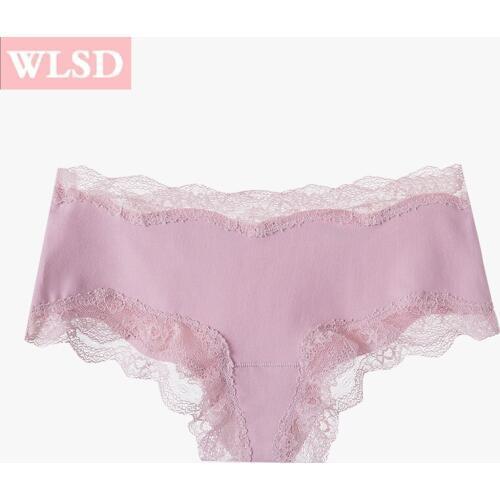 Sexy Lace Panties Women Solid Soft Cotton Beifs Lingeries Solid Girls Breathable Panty Female Low Waist Crotch Underwear