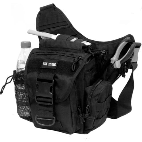 TAK YIYING Tactical Shoulder Bag Men Outdoor Camera Fishing Waist Pack Climbing Camping Trekking Hunting Pack Black