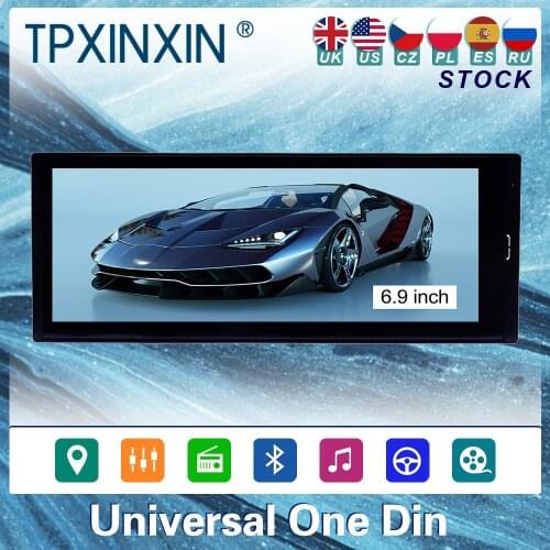 1 DIN Universal GPS Navigation Auto Radio 6.9 Inch Android 10 Car Multimedia Player Receiver Audio Stereo Head Unit