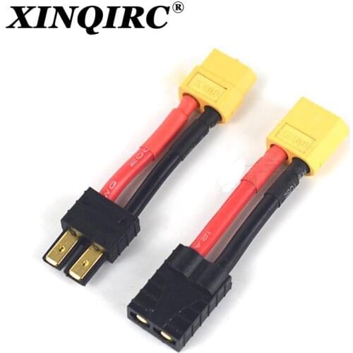 XINQIRC 1PCS T plug Deans Female / Male to TRX Male Female Adapter Connector For Traxxas RC Car Battery Accessories