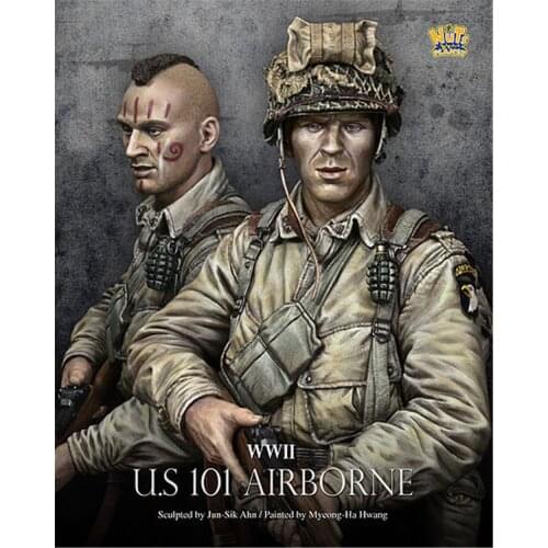 1/10 Resin Kit Bust WWII Captain Winster Assembly Models Figure Resin Kit Colorless Model Kits Self-Assembled Toys