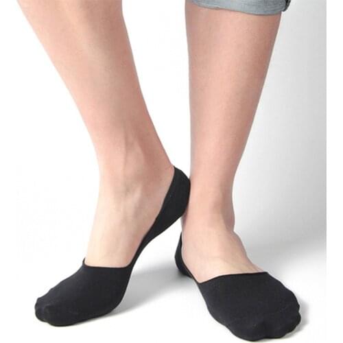 1 pair Mens cotton thin breathable Invisible short socks for summer invisible socks Spring anti - skid pure color summer socks