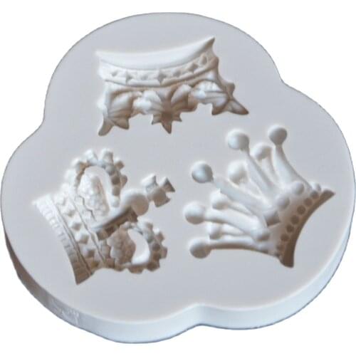 1 Pcs 3 Even Crown Cake Mold Silicone 3D Crown Design Fondant Molds DIY Handmade Baking Crown Cake Decoration Moulds Tools H024