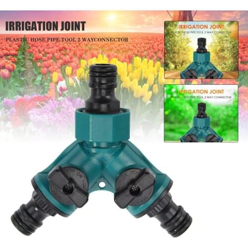 2 Way Garden Water Pipe Connectors Garden Hose Adapter Splitter Y Shape Water Diverter Irrigation System Tool