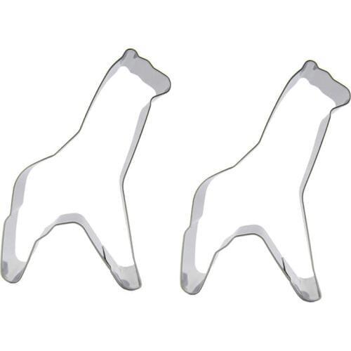 Giraffe shape 2 piece biscuit cutting molds, baking tools, cake decorating soft candy tools