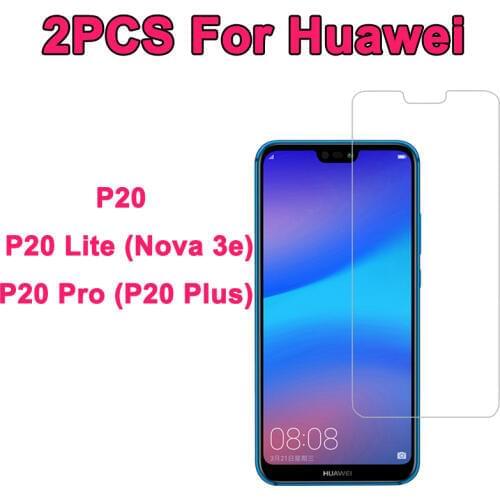 2PCS Screen Protector Film Tempered Glass For Huawei P20 Lite Transparent Screen Protecters For Huawei P20 Pro Ultra-thin Glass