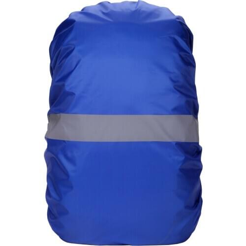 20-100L Waterproof Sports Backpack Cover Bag Rain Cover with Reflective Strip Cycling Camping Hiking Mountaineering Case Blue