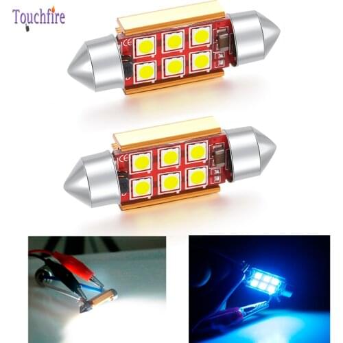 4PCS C5W C10W Festoon LED Canbus Car Bulb Reading Interior 3030smd 31/36/39/41mm License Plate Boot Light Auto Lamp Ice Blue