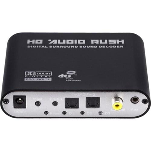 5.1 CH Audio Decoder SPDIF Coaxial To RCA DTS AC3 Optical Analog Amplifier HD Amplifier Hot Digital Converte Sale Audio Rus L5B9