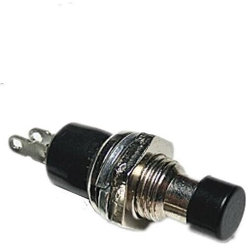 50Pcs Black Cap 2Pin Mini 7mm Lockless Momentary ON/OFF Push Button Switch