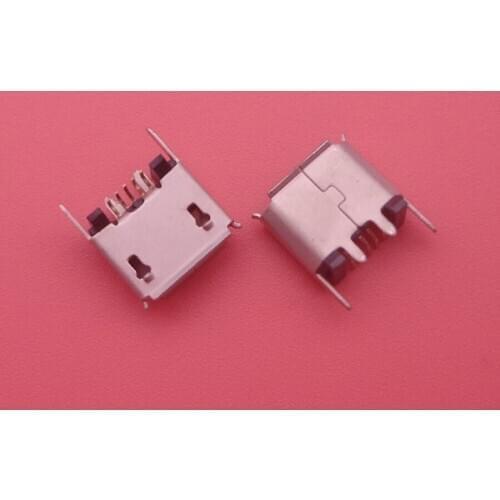 50pcs usb charger charging Port plug dock Connector for ZX80-B-5P MICRO USB B Type Vertical SMT 5P connector