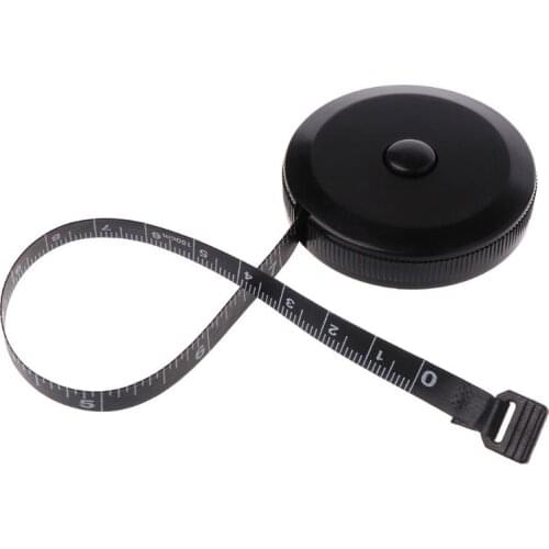 1.5m/60inch Black Tape Measures Dual Sided Retractable Tools Automatic ABS Flexible Mini Sewing Measuring Tape