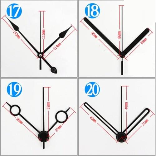 1000sets DHL SUN 12888 20 styles Metal hands with 18mm shaft Quartz Wall Clock Movement Mechanism Repair Parts Set