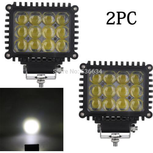 2Pcs Black Durable 60W Led Rectangular Lens for Chevy Camaro Trucks 4D Lens H4 LED Square High-low Beam