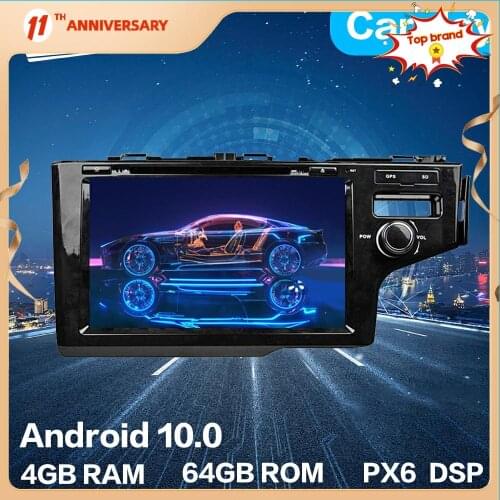 For Honda Fit RHD 2014 - 2017 Car Radio Player Android Multimedia GPS Navigation Newest 10.0 PX6 Stereo DVD Player DSP Carplay