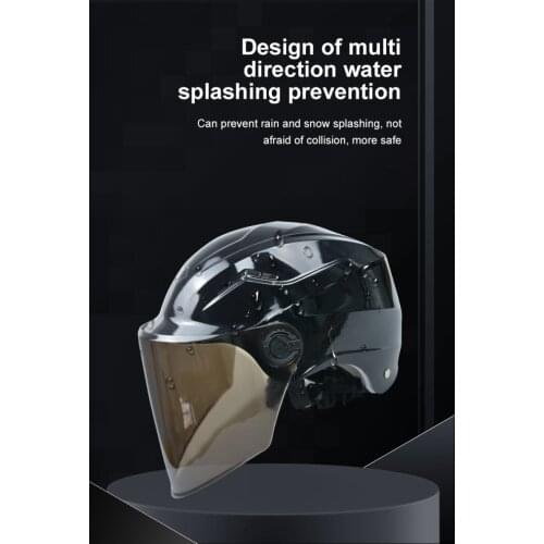 Electric Bike Motorcycle Riding Helmet Light Unisex Brown Sunscreen Half-covered Summer Helmet Motorcycle Helmet