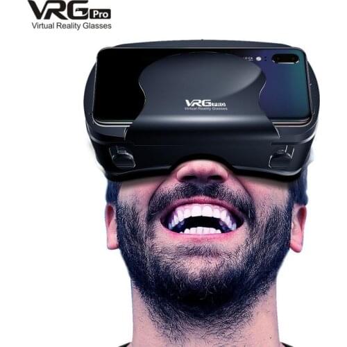 Virtual Reality 3D VR Headset Smart Glasses Helmet For Smartphones Cell Phone Mobile 7 Inches Lenses Binoculars With Controllers