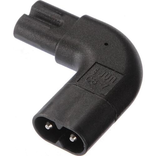 HOT-IEC320-C8 Male to C7 Female 90 Degree Angle Sided Angled Power Adapter 110-250 V