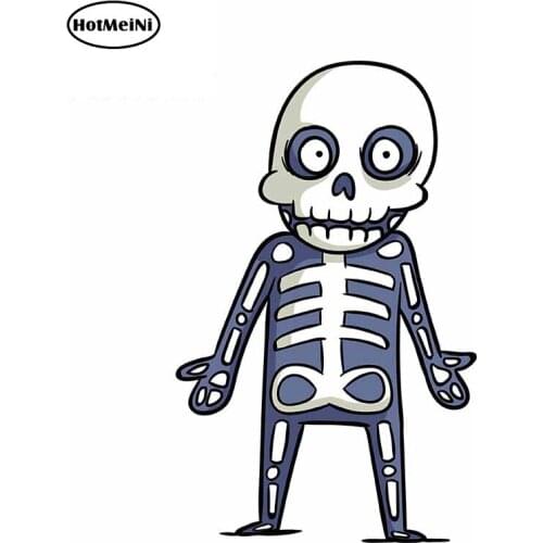 HotMeiNi 13cm x 8.1cm Car Styling Skeleton Pattern Vinyl Funny Car Stickers and Decals JDM Windshield Bumper Wall