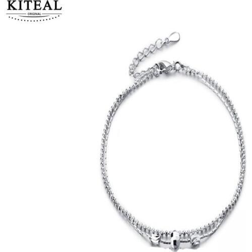 KITEAL New Beautiful Fashion for female Car Flower Double Anklet 20+4cm Engagement Jewelry Accessories