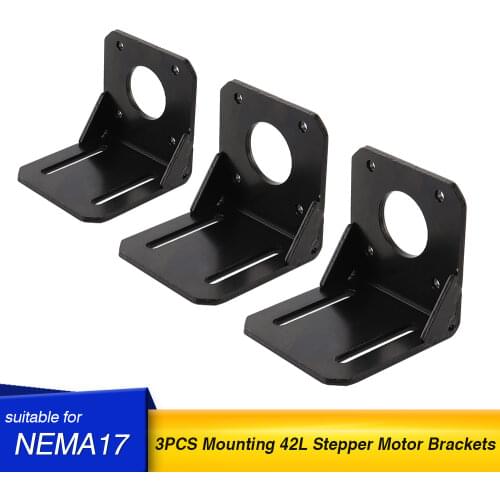 Free shipping 3pcs NEMA17 stepper motor for 42 stepper motor Mounting L Bracket Mount Step Stepping Stepper Motormotor bracket L