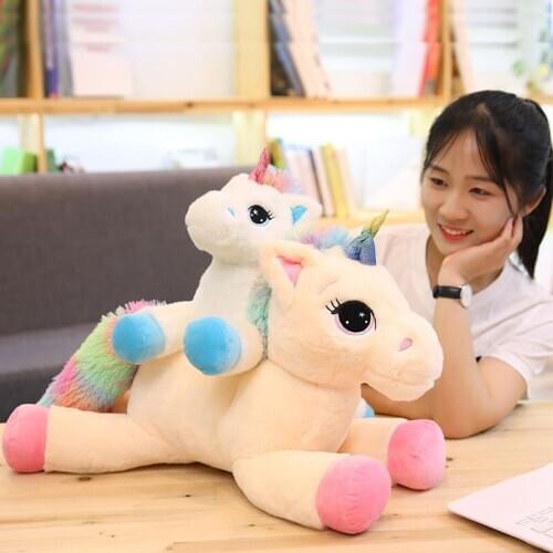 40-80cm Cute Unicorn Plush Toys for Kids Stuffed Animals Soft Doll Cartoon Unicorn Animal Horse High Quality Gift For Children