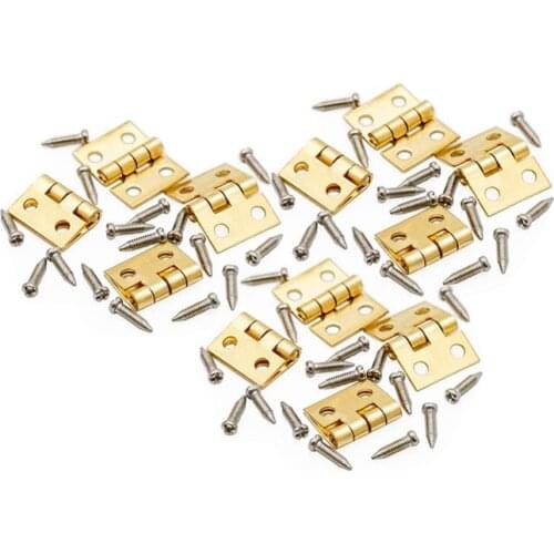 12Sets Miniature Hinges Screws 1/12 Doll House Decoration Furniture Kitchen Cupboard Furniture Hardware Accessories