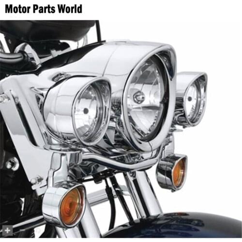 Motorcycle 7'' Visor Headlight Trim Ring 4.5'' Fog Light Cover Visor Style Turn Signal Trim Ring For Harley Touring Softail FLD