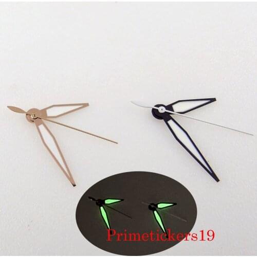 High Quality Green Luminous Watch Hands Set Pointer Spare Parts Fit NH35A NH36A Automatic Movement Wristwatch Accessories